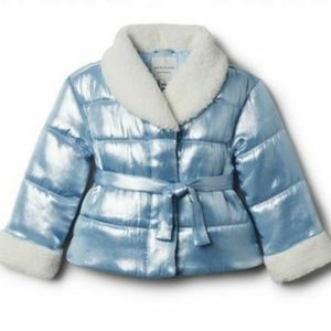 Janie and Jack | Metallic Jacket, Blue